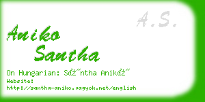 aniko santha business card